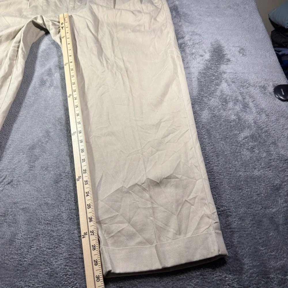 Polo Ralph Lauren Hammond Pant Mens 40x29 Tan Khaki Pleated Cuffed Chino Trouser